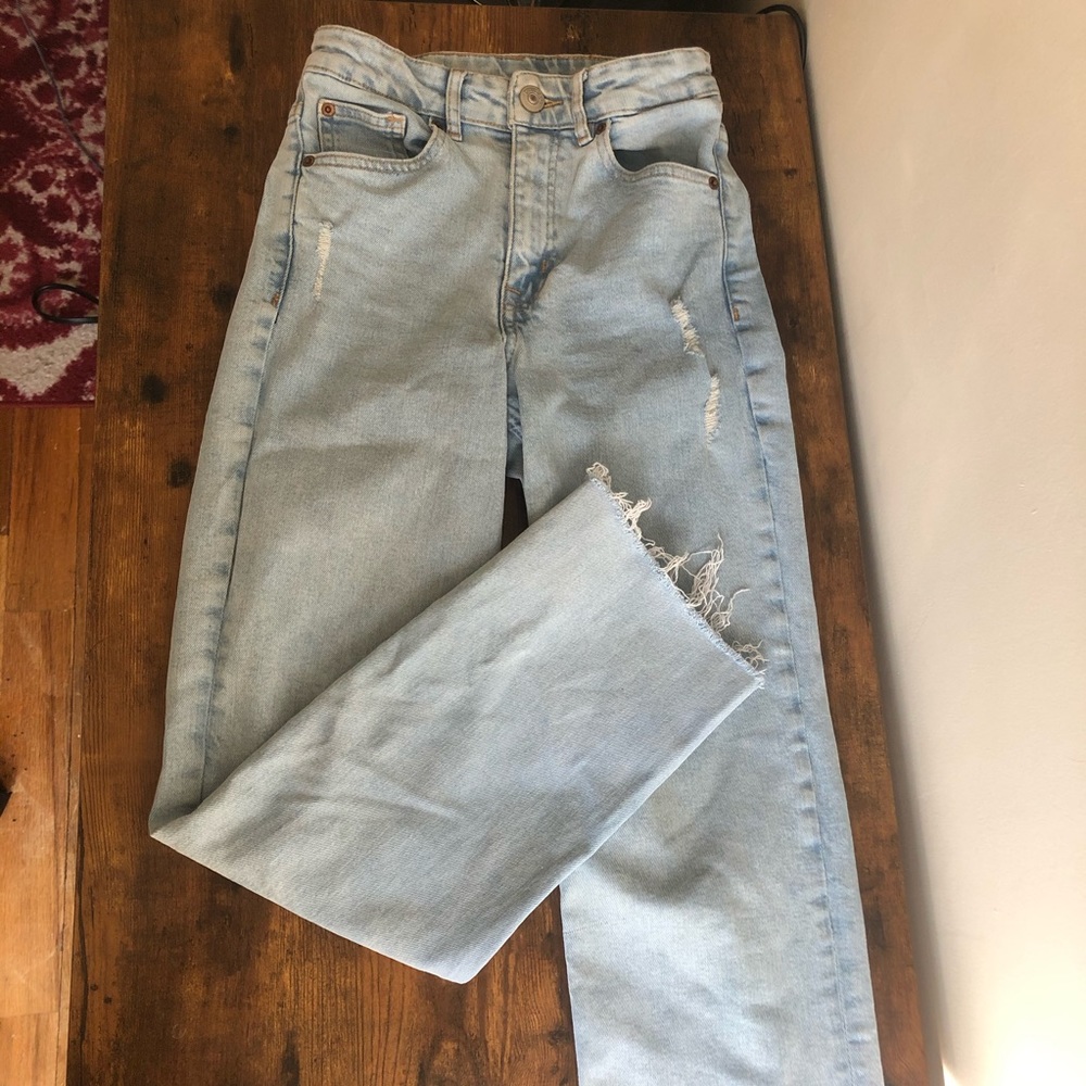 H&M High Waisted Straight Leg Jeans